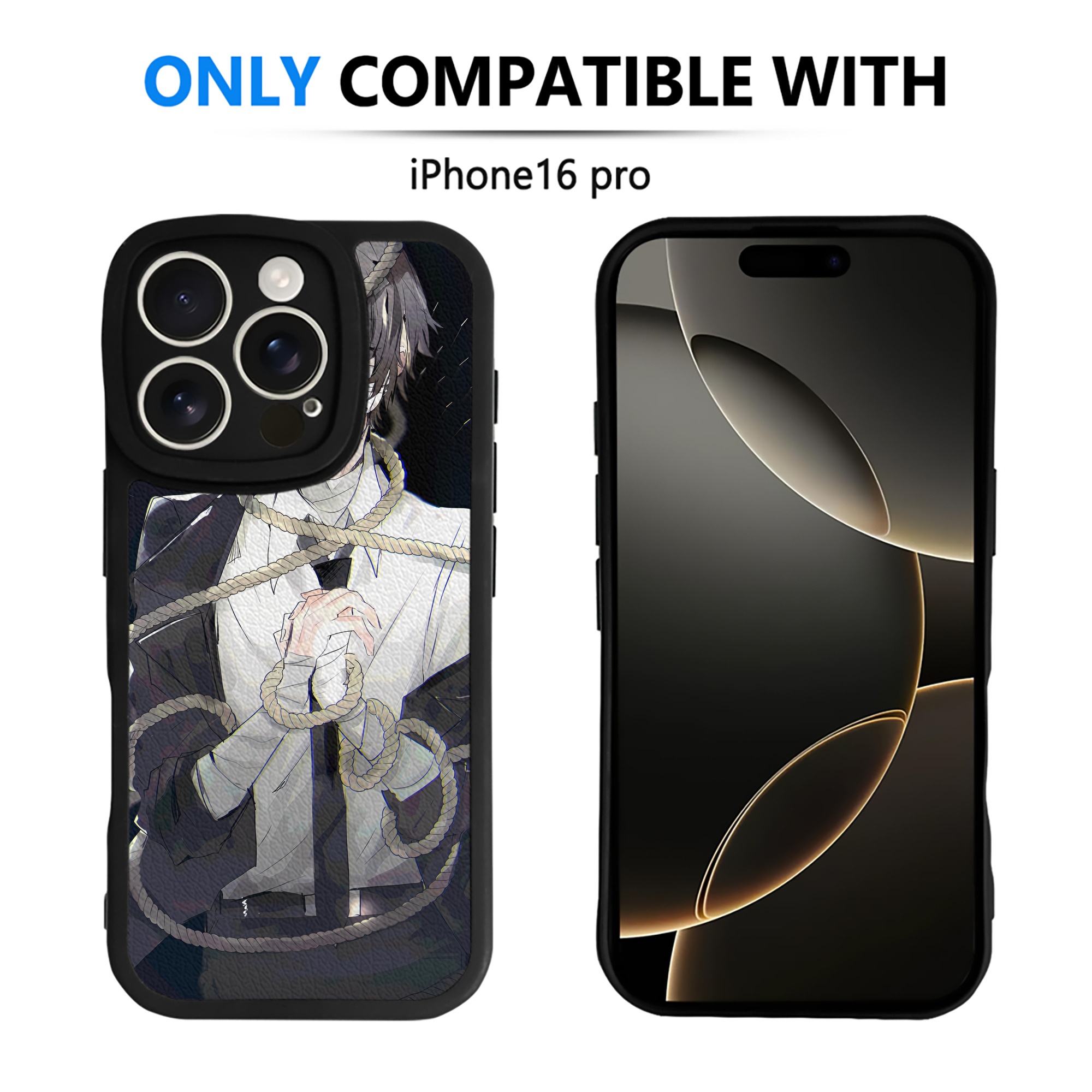 （画像用） 文豪ストレイドッグス Bungo Stray Dogs 【iPhone 16シリーズ対応】シリコンスマホケース（レザー調） 材質：シリコン